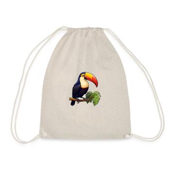 Vogel Tukan Comic-Stil - Turnbeutel - Natur - Vorne