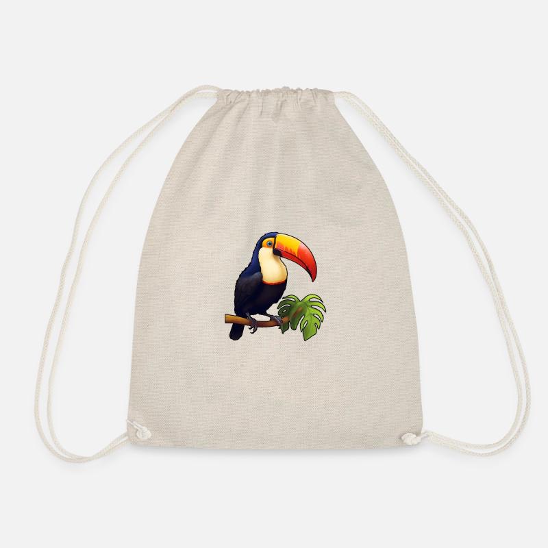 Vogel Tukan Comic-Stil - Turnbeutel - Natur