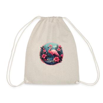 Flamant rose floral - Sac de sport léger - nature - Devant
