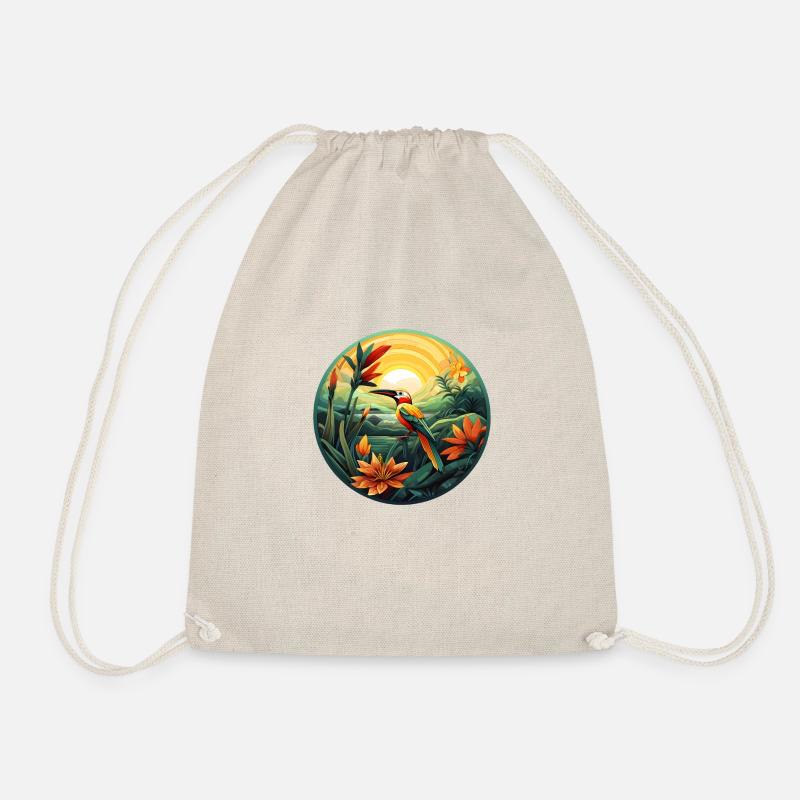 Bird in Paradise - Drawstring Bag - nature