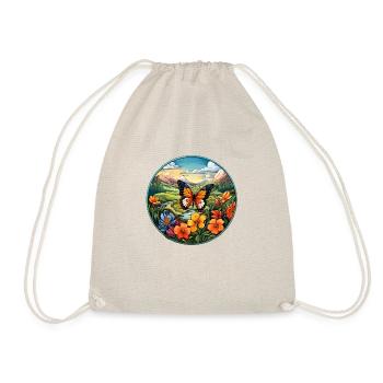Butterfly Meadow - Drawstring Bag - nature - Front