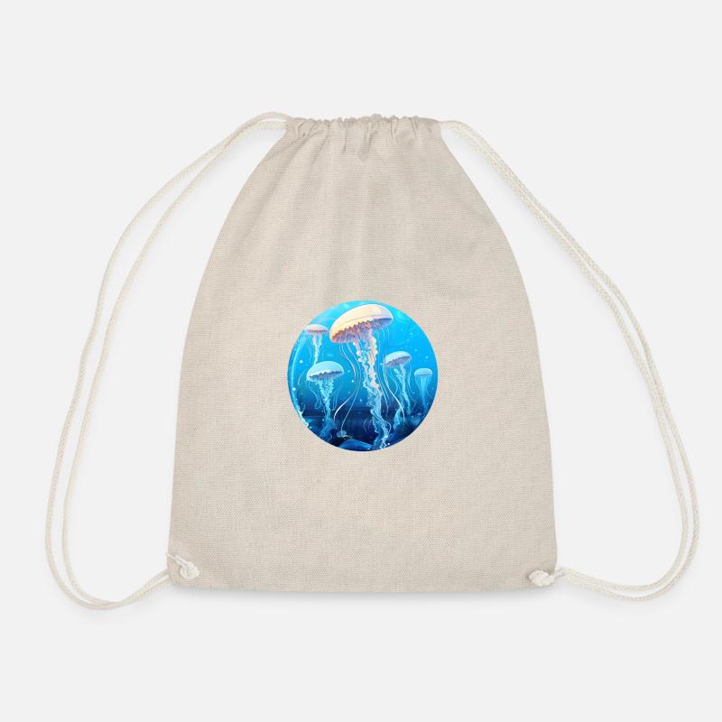 Jellyfish Swarm - Drawstring Bag - nature