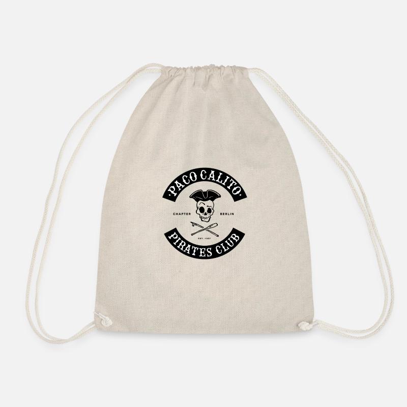 pacoCalito logo pirat est1907 w 02 - Turnbeutel - Natur