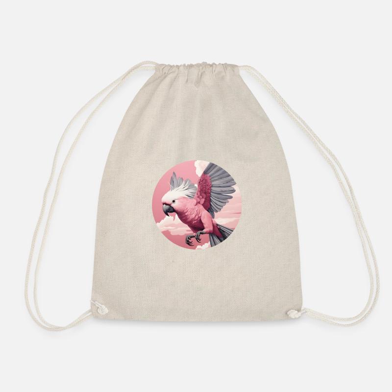 Flying Cockatoo - Drawstring Bag - nature