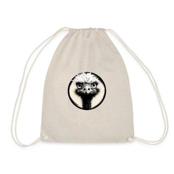 Autruche noir et blanc - Sac de sport léger - nature - Devant