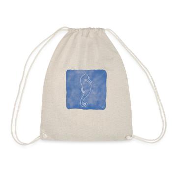 « Seahorse », Boho Line Art Design, Ocean Series - Sac de sport léger - nature - Devant