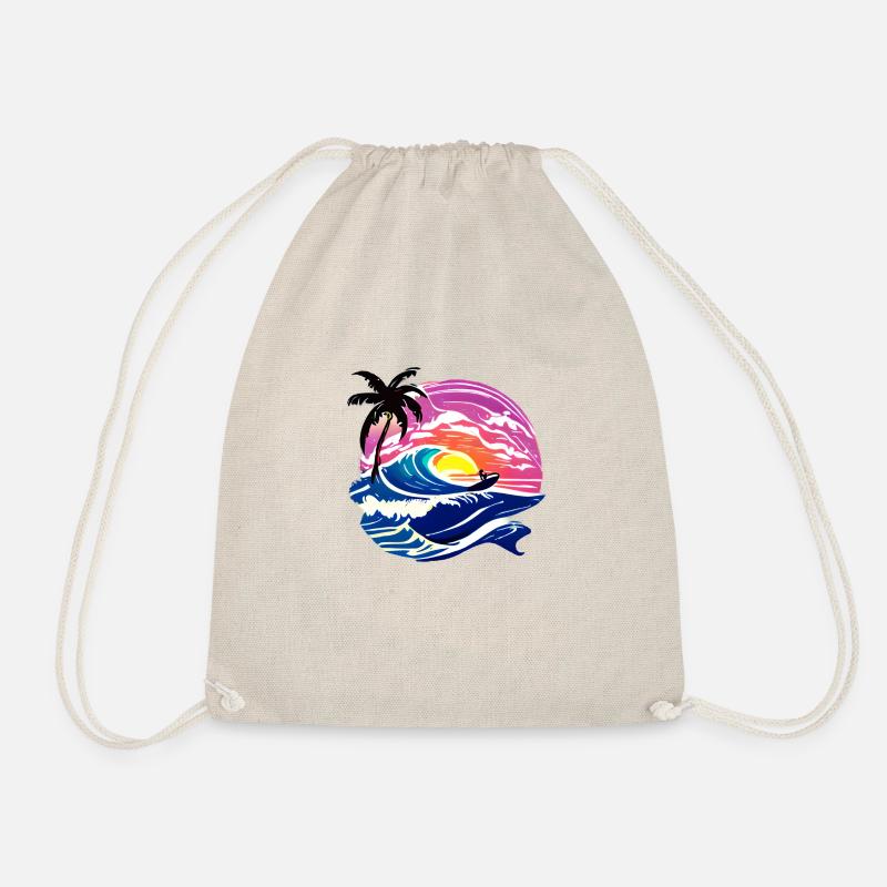 surfer surfer surf surfer planche de surf - Sac de sport léger - nature