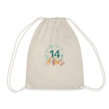 14th anniversary - animal birthday - Drawstring Bag - nature - Front