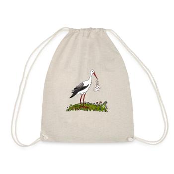 Storch - Turnbeutel - Natur - Vorne