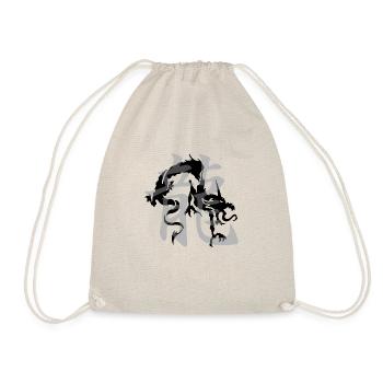 dragon4 noir kanji dragon - Sac de sport léger - nature - Devant