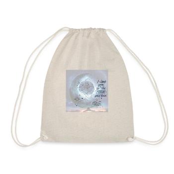 I Love You To The Moon And Back Gifts - Drawstring Bag - nature - Front
