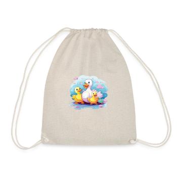 the duck family - Drawstring Bag - nature - Front