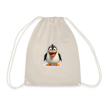 the funny penguin - Drawstring Bag - nature - Front