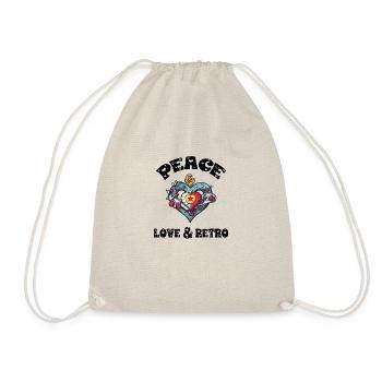 Peace love and retro - Sac de sport léger - nature - Devant