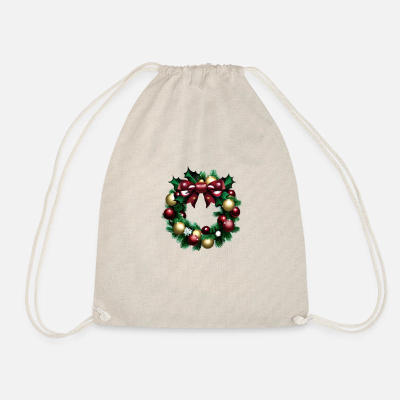 Weihnachten Geschenk weihnachtlich Weihnachtsbaum - Turnbeutel - Natur