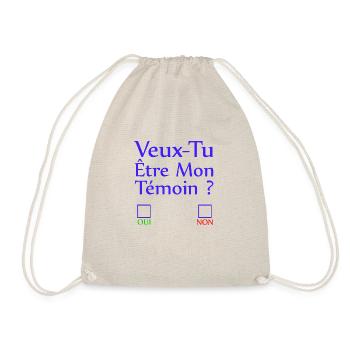 Veux tu être mon témoin ? - Sac de sport léger - nature - Devant