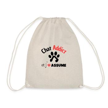 T shirt Chat Addict - Sac de sport léger - nature - Devant