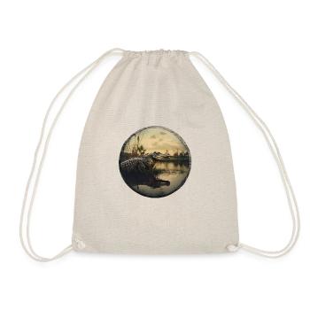 A big alligator in the Everglade - Drawstring Bag - nature - Front
