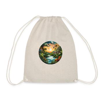 A river in the tropics at sunset - Drawstring Bag - nature - Front