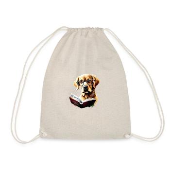 Golden Retriever Bücher Hunde Buch lesen Hund - Turnbeutel - Natur - Vorne