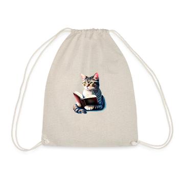 Chat Lecture Livres Chat domestique Chat Chat Livre Chaton - Sac de sport léger - nature - Devant