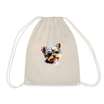 Puppy Yorkshire Terrier Dog Owner Dog - Drawstring Bag - nature - Front