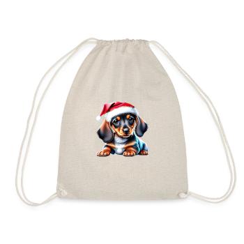Teckel Noël X-Mas Chien Teckel Chiot - Sac de sport léger - nature - Devant