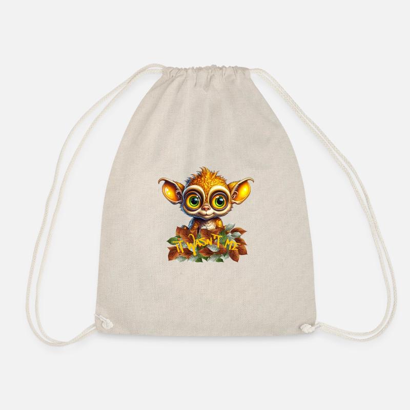 Ich war es nicht, ein supersüßer Gremlin - Turnbeutel - Natur