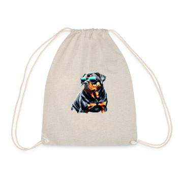 Dog Puppy Rottweiler Dog Rottweiler Puppy Dogs - Drawstring Bag - nature - Front
