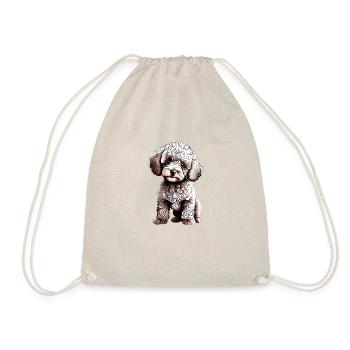 Pudel Hundehalter Hundewelpe Hundeliebe Pudelwelpe - Turnbeutel - Natur - Vorne