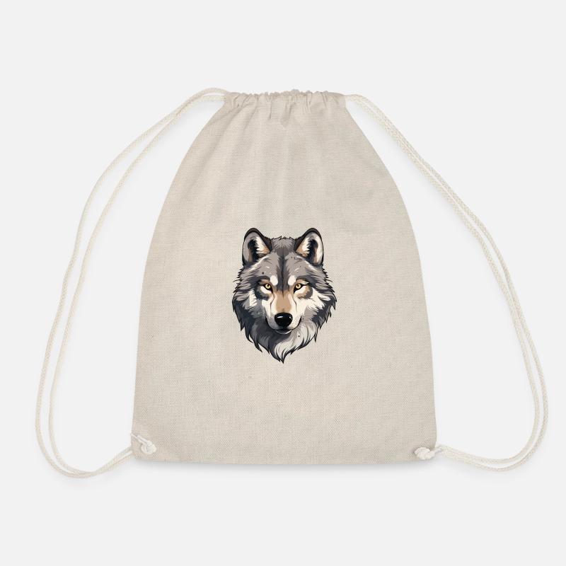 Wolf - Wolfskopf Motiv - Turnbeutel - Natur
