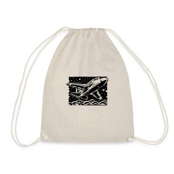 Fly airplane - Drawstring Bag - nature - Front