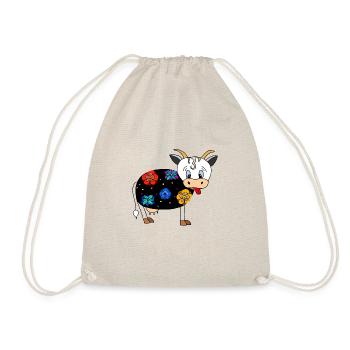 Cow - Drawstring Bag - nature - Front
