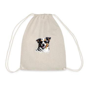 Australischer Schäferhund Hundewelpe Hunde Hund - Turnbeutel - Natur - Vorne