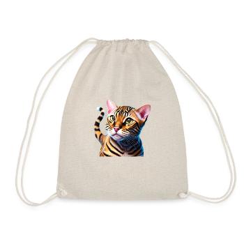 Bengal Cat Kitten Cat Owner Bengal Kitten - Drawstring Bag - nature - Front