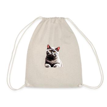 Britisch Kurzhaar Katze Katzenbaby Katzen Kater - Turnbeutel - Natur - Vorne
