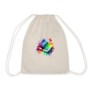 Book Reading Books Reader Gift Book Lover - Drawstring Bag - nature - Front