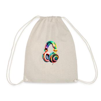 Headphones, Vocals, Musicians, Gamers, Singers, Listen to Music - Drawstring Bag - nature - Front