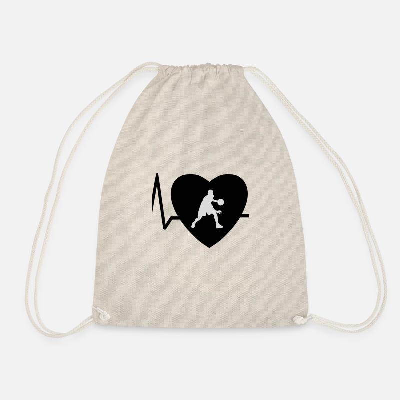 Heartbeat Basketball - Drawstring Bag - nature