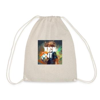 Kick It - Cool Soccer Player Design for Boys - Drawstring Bag - nature - Front