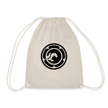 Japanese Cat Coat of Arms - Drawstring Bag - nature - Front
