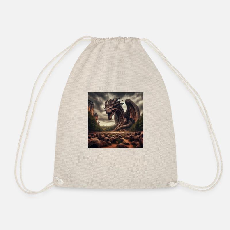 Dragon in the mountains - Drawstring Bag - nature
