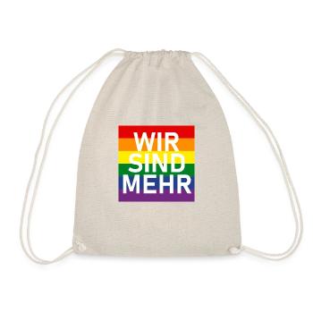 Rainbow Pride: Wir sind mehr - Turnbeutel - Natur - Vorne
