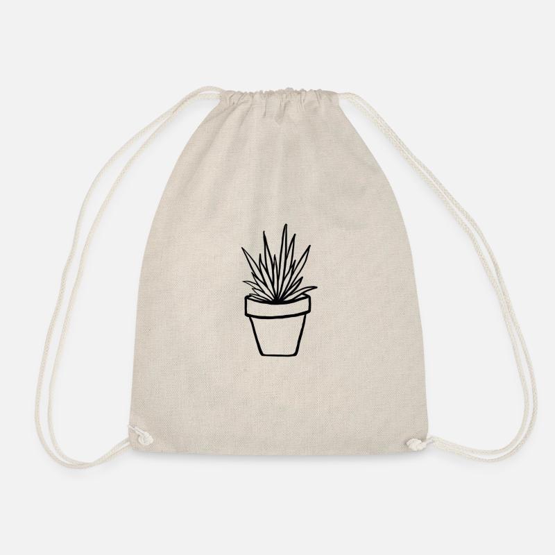 Plant in pot - Drawstring Bag - nature