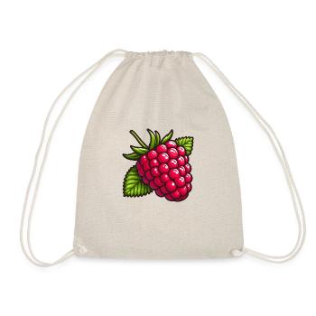 Large Leafy Raspberry - Drawstring Bag - nature - Front