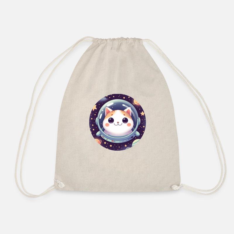 Space, Cat, Astronaut - Drawstring Bag - nature