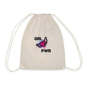 Girlpower - Heart with Wings - Colorful - Girl / Child - Drawstring Bag - nature - Front