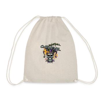 Paintball carnival, Mardi Gras jester skull - Drawstring Bag - nature - Front