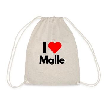 Malle I love Malle - Turnbeutel - Natur - Vorne