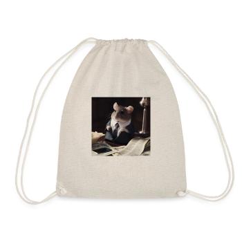 Bookkeper Mouse - Drawstring Bag - nature - Front